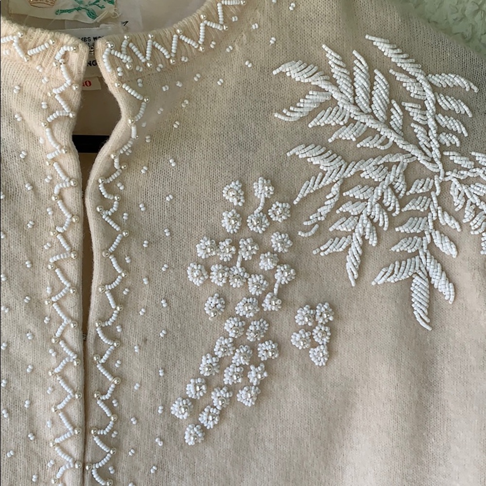 Vintage beaded sweater!